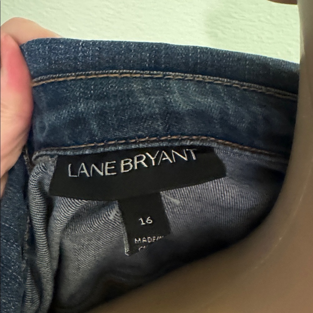 Lane Bryant Blue Denim Jacket with Copper Buttons size 16 - Picture 4 of 4